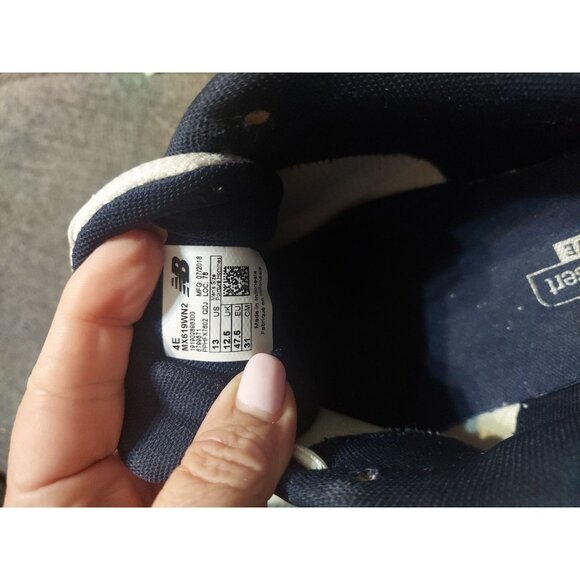 Size 13 - New Balance 619v1 White Navy Sneakers Shoes Walking 4E - Picture 8 of 8